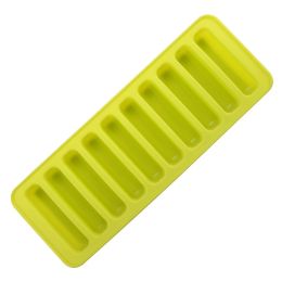 Finger Biscuit Ice Cube Mold 10 Consecutive Rectangular Chocolate Bars Cake Baking Ice Cube Tool (Color: Green)