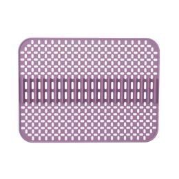 1pc Kitchen Silicone Drain Mat; Kitchen Sink Protection Anti-Scratch Mat; Non-Slip Card Bowl Card Position Mat; 16.93*12.6inch (Color: Purple, Quantity: 1pc)